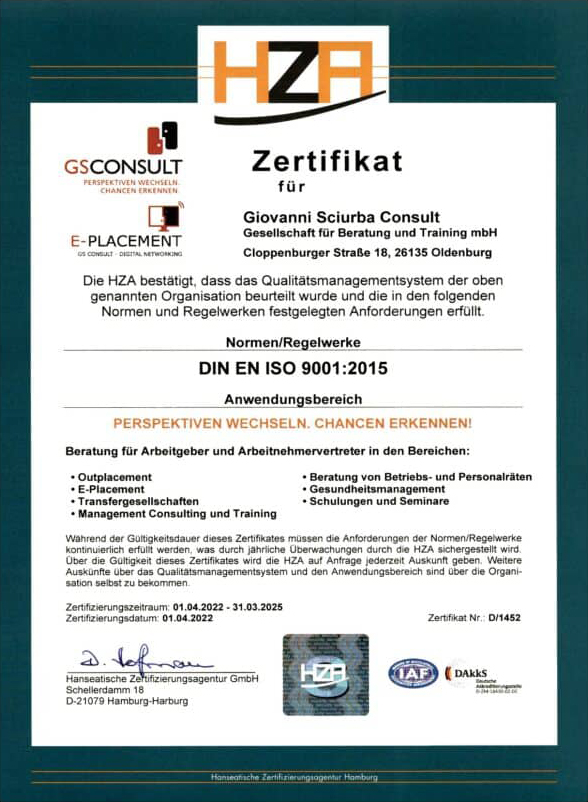 ISO Zertifizierung